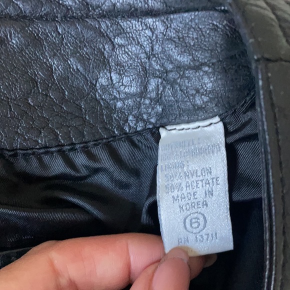 Lord & Taylor cropped leather jacket - Picture 9 of 14